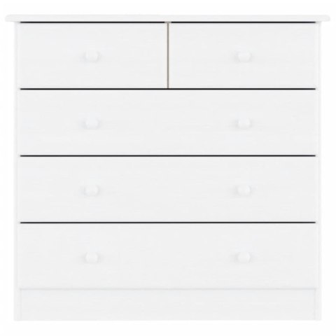 Komoda ALTA, biała, 77x35x73 cm, drewno sosnowe