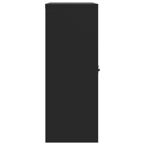 Szafka na dokumenty, czarna, 90x40x105 cm, stalowa