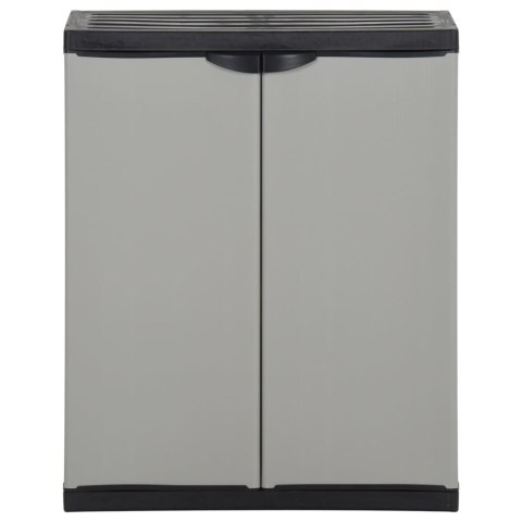 Kosz na na śmieci, w formie szafki, szaro-czarny, 68x40x85 cm