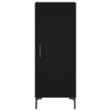 Wysoka szafka, czarna, 34,5x34x180 cm, materiał drewnopochodny