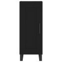 Wysoka szafka, czarna, 34,5x34x180 cm, materiał drewnopochodny