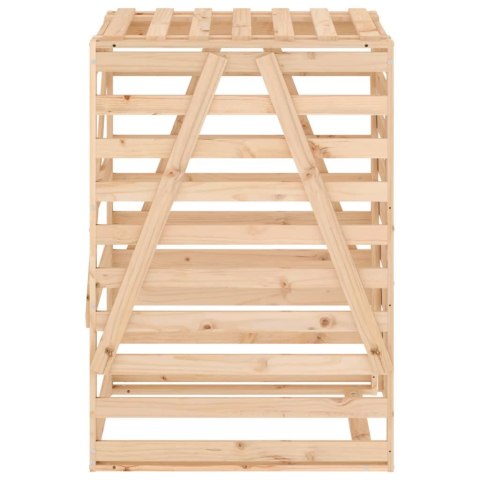 Obudowa kosza na śmieci, 84x90x128,5 cm lite drewno sosnowe