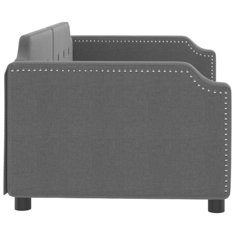 Sofa z funkcją spania, ciemnoszara, 80x200 cm, obita tkaniną