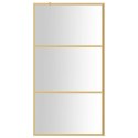 Ścianka prysznicowa, przezroczyste szkło ESG, złota, 100x195 cm