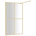 Ścianka prysznicowa, przezroczyste szkło ESG, złota, 118x195 cm