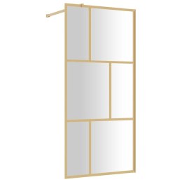 Ścianka prysznicowa, przezroczyste szkło ESG, złota, 90x195 cm