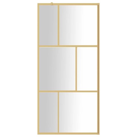 Ścianka prysznicowa, przezroczyste szkło ESG, złota, 90x195 cm