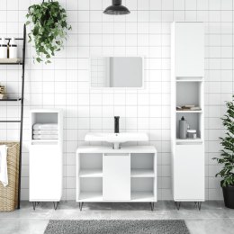 Szafka łazienkowa, biała, 30x30x100 cm, materiał drewnopochodny
