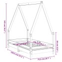 Rama łóżka dziecięcego, biała, 70x140 cm, drewno sosnowe