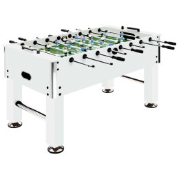 Stół do gry w piłkarzyki, stal, 60 kg, 140x74,5x87,5 cm, biały