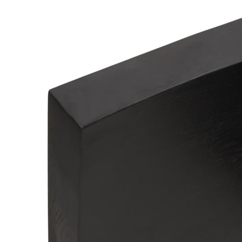 Blat stołu, ciemnoszary, 180x60x6 cm, dąb z naturalną krawędzią Blat stołu, ciemnoszary, 180x60x6 cm, dąb z naturalną krawędzią