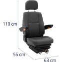 Siedzenie fotel uniwersalny regulowany do ciągnika traktorka kosiarki 51 x 50 cm