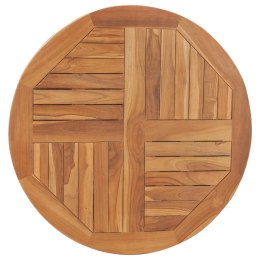 Blat stołu, lite drewno tekowe, okrągły, 2,5 cm, 80 cm