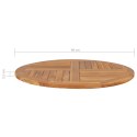 Blat stołu, lite drewno tekowe, okrągły, 2,5 cm, 90 cm