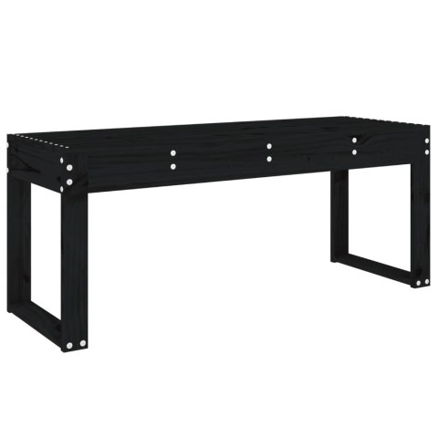 Ławka ogrodowa, czarna, 110x38x45 cm, lite drewno sosnowe Ławka ogrodowa, czarna, 110x38x45 cm, lite drewno sosnowe