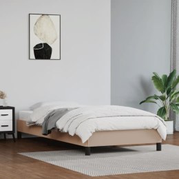 Rama łóżka, cappuccino, 90x190 cm, obita sztuczną skórą