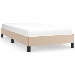 Rama łóżka, cappuccino, 90x190 cm, obita sztuczną skórą