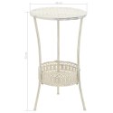 Okrągły stolik bistro, styl vintage, metalowy, 40x70 cm, biały