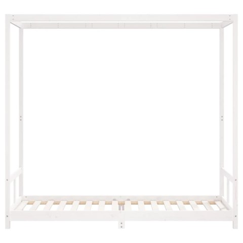 Rama łóżka dla dzieci, biała, 80x200 cm, drewno sosnowe