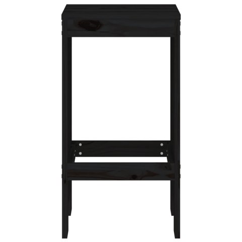 Stołki barowe, 2 szt., czarne, 40x36x75 cm, drewno sosnowe