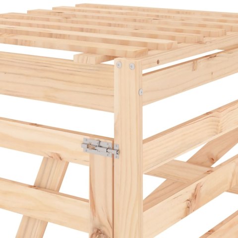 Przedłużenie obudowy kosza na śmieci, lite drewno sosnowe