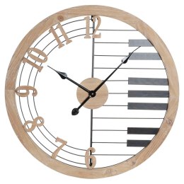 Zegar Ścienny DKD Home Decor Czarny Żelazo Drewno MDF (60 x 4 x 60 cm)