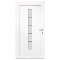 Drzwi zewnętrzne, aluminium i PVC, białe, 100x200 cm