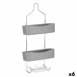 Stojak pod Prysznic 28 x 60 x 14 cm Szary Metal Plastikowy (6 Sztuk)