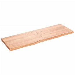 Blat do stołu, jasnobrązowy, 180x60x6 cm, lite drewno dębowe