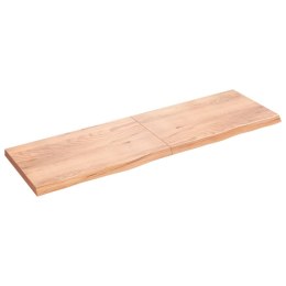 Blat do stołu, jasnobrązowy, 200x60x6 cm, lite drewno dębowe