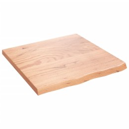 Blat do stołu, jasnobrązowy, 60x60x4 cm, lite drewno dębowe