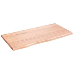 Blat do stołu, jasnobrązowy, 80x40x2 cm, lite drewno dębowe
