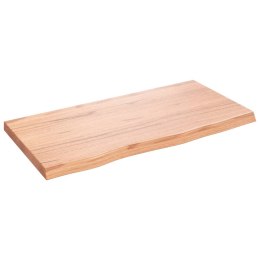 Blat do stołu, jasnobrązowy, 80x40x4 cm, lite drewno dębowe