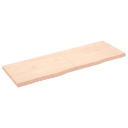 Blat stołu, 180x60x6 cm, surowe drewno dębowe