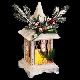 Ozdoby świąteczne Biały Drewno Plastikowy Lampa 14,5 x 14,5 x 32 cm