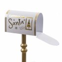 Ozdoby świąteczne Biały Złoty Metal Skrzynka pocztowa 33 x 18 x 100,5 cm