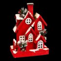 Ozdoby świąteczne Czerwony Drewno Dom 24 x 13 x 33 cm