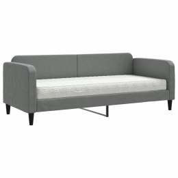 Sofa z materacem do spania, ciemnoszara, 80x200 cm, tkanina