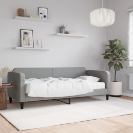 Sofa z materacem do spania, jasnoszara, 80x200 cm, tkanina