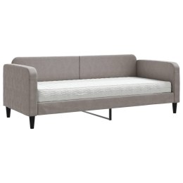 Sofa z materacem do spania, kolor taupe, 80x200 cm, tkanina