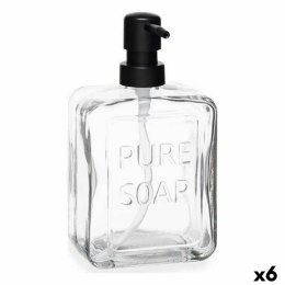 Dozownik mydła Pure Soap Szkło Przezroczysty Plastikowy 570 ml (6 Sztuk)