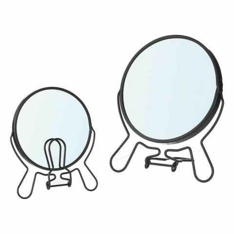 Lusterko Powiększające Berilo Czarny Żelazo 13 x 15,3 x 1,5 cm (12 Sztuk)