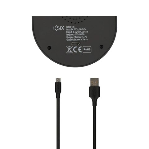 Bezprzewodowa ładowarka do Smartphonów Qi KSIX Czarny Bezprzewodowa ładowarka do Smartphonów Qi KSIX Czarny