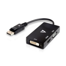 Mini Adapter DisplayPort na VGA/DVI/HDMI V7 V7DP-VGADVIHDMI-1E Czarny