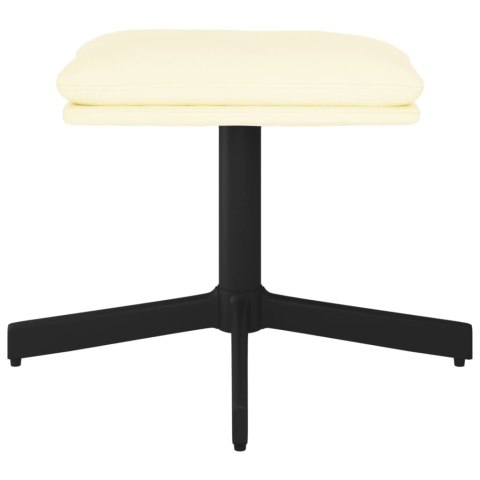 Podnóżek, kremowy, 60x60x36 cm, sztuczna skóra