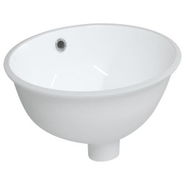 Umywalka, biała, 33x29x16,5 cm, owalna, ceramiczna
