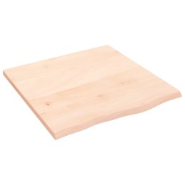 Blat do stołu, 60x60x2 cm, surowe drewno dębowe