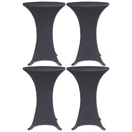 Elastyczne pokrowce na stół, 4 szt., 70 cm, antracytowe