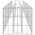 Podwyższona donica gabionowa, galwanizowana stal, 270x30x30 cm