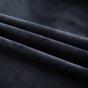 Zasłona zaciemniająca z haczykami, aksamit, czarna, 290x245 cm